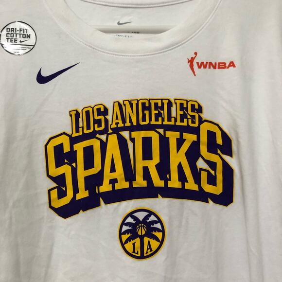 Nike‎ Dri-Fit Men's Tee Shirt Size Large White Graphic Print Long Sleeve NEW - Picture 1 of 15